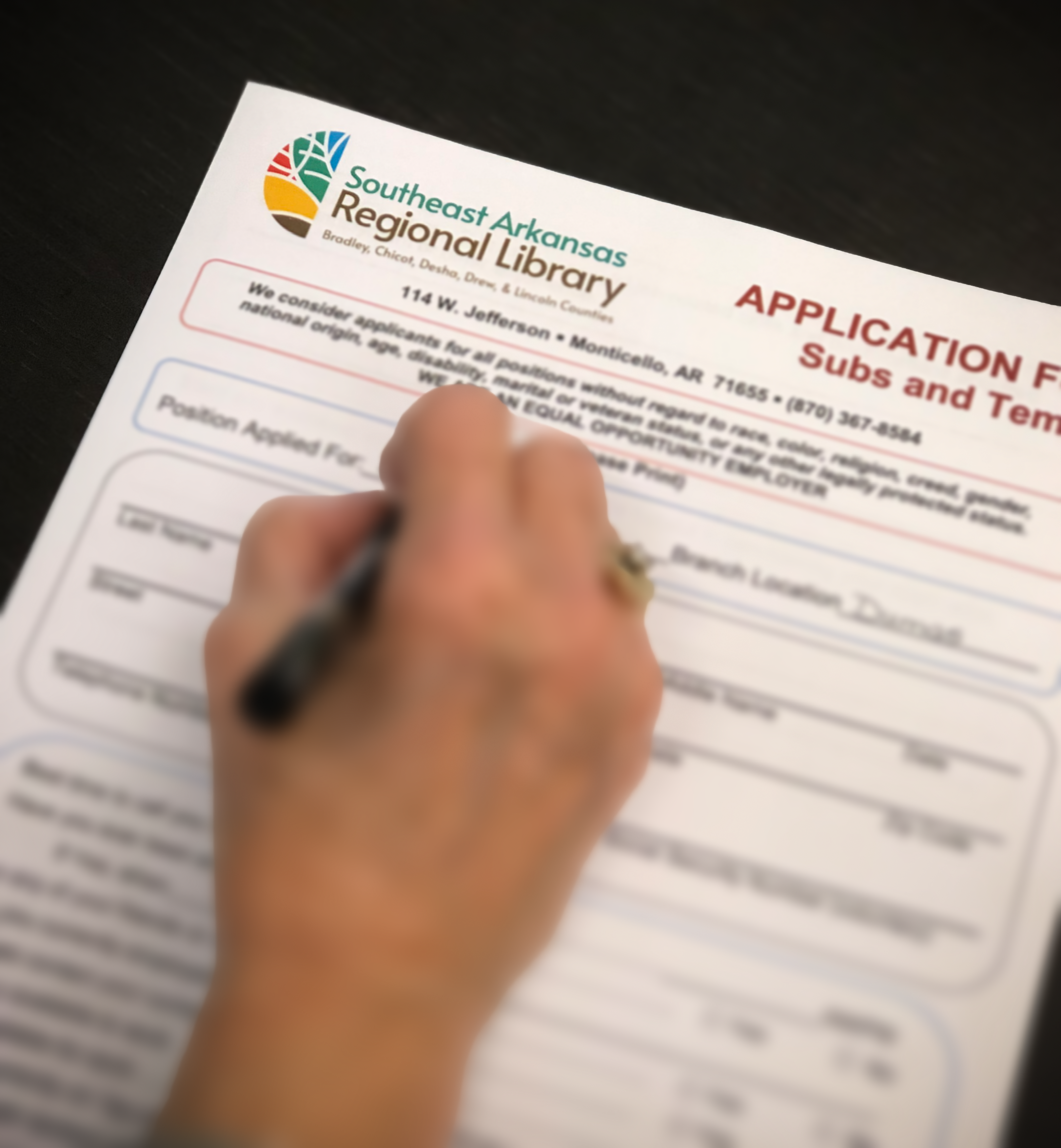 Image of employment application