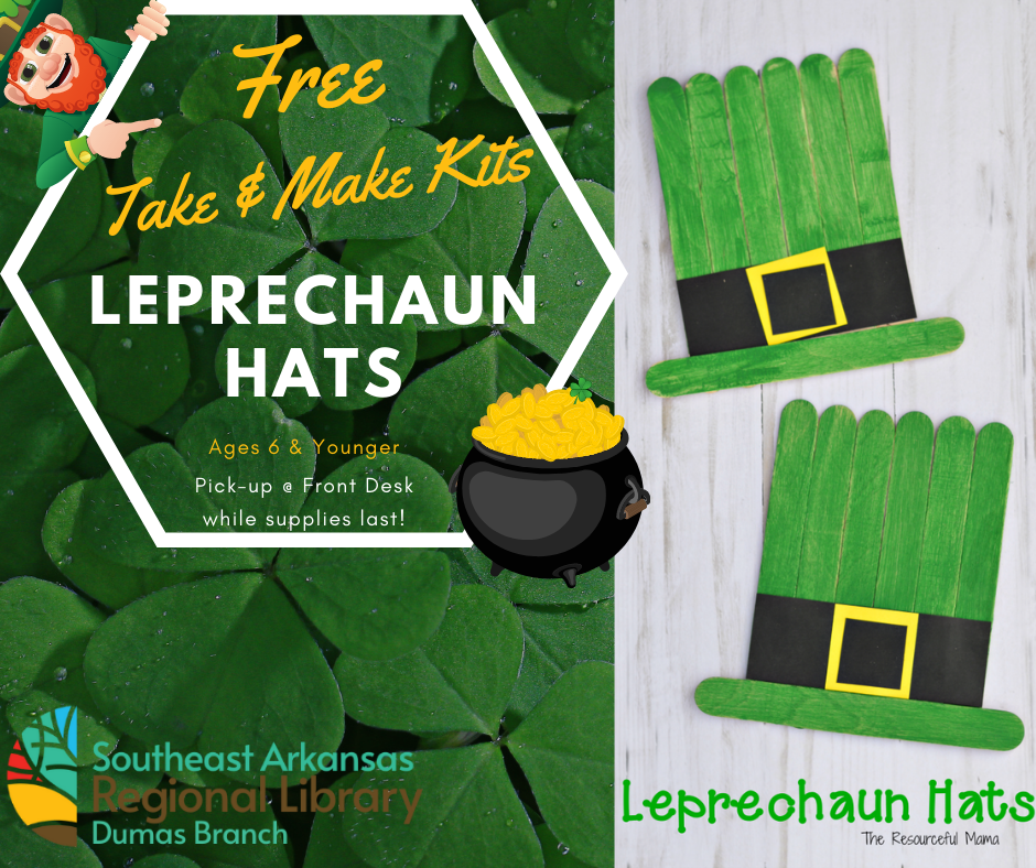 Craft stick leprechaun hat for ages 6 and younger