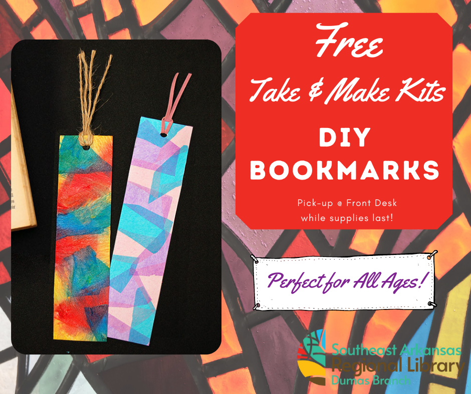 Tissue paper decorated bookmarks with tassel for all ages