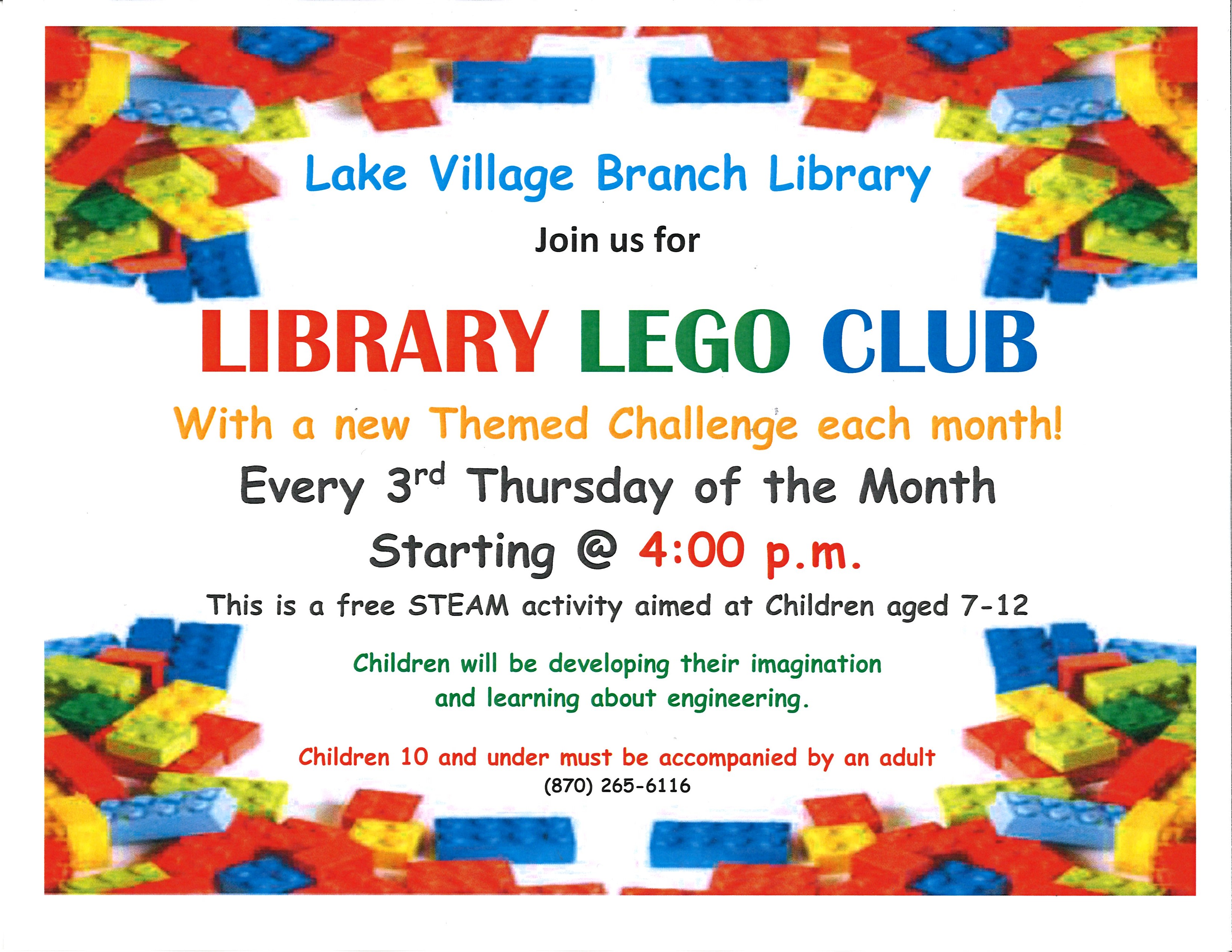 Lego Club | Southeast Arkansas Regional Library