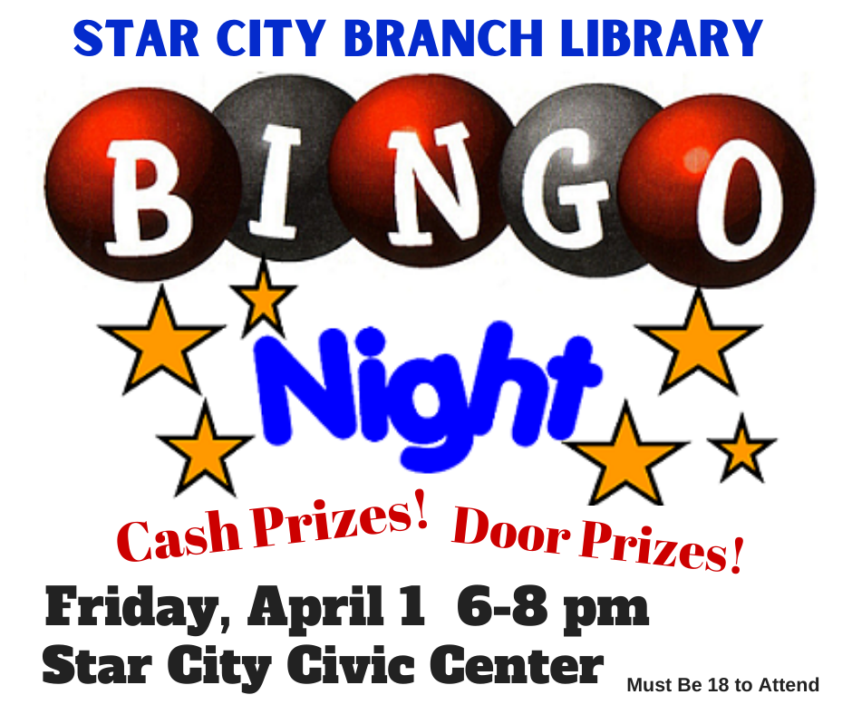 Bingo Night Fundraiser advertisement with date and time