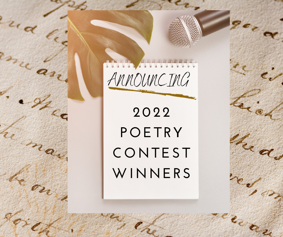 2022 poetry contest winners with tan background