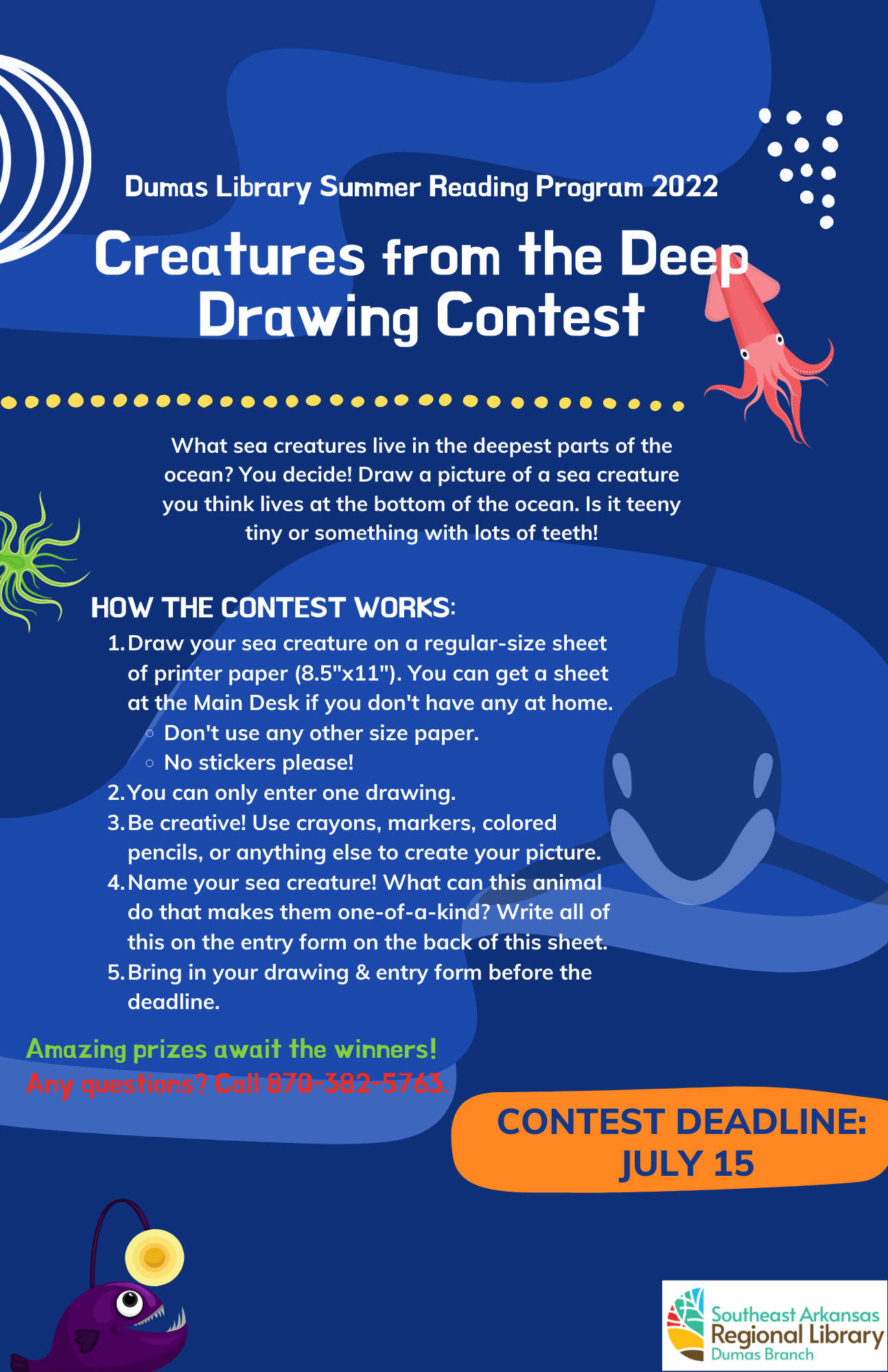 Dumas Summer Reading Program Drawing Contest