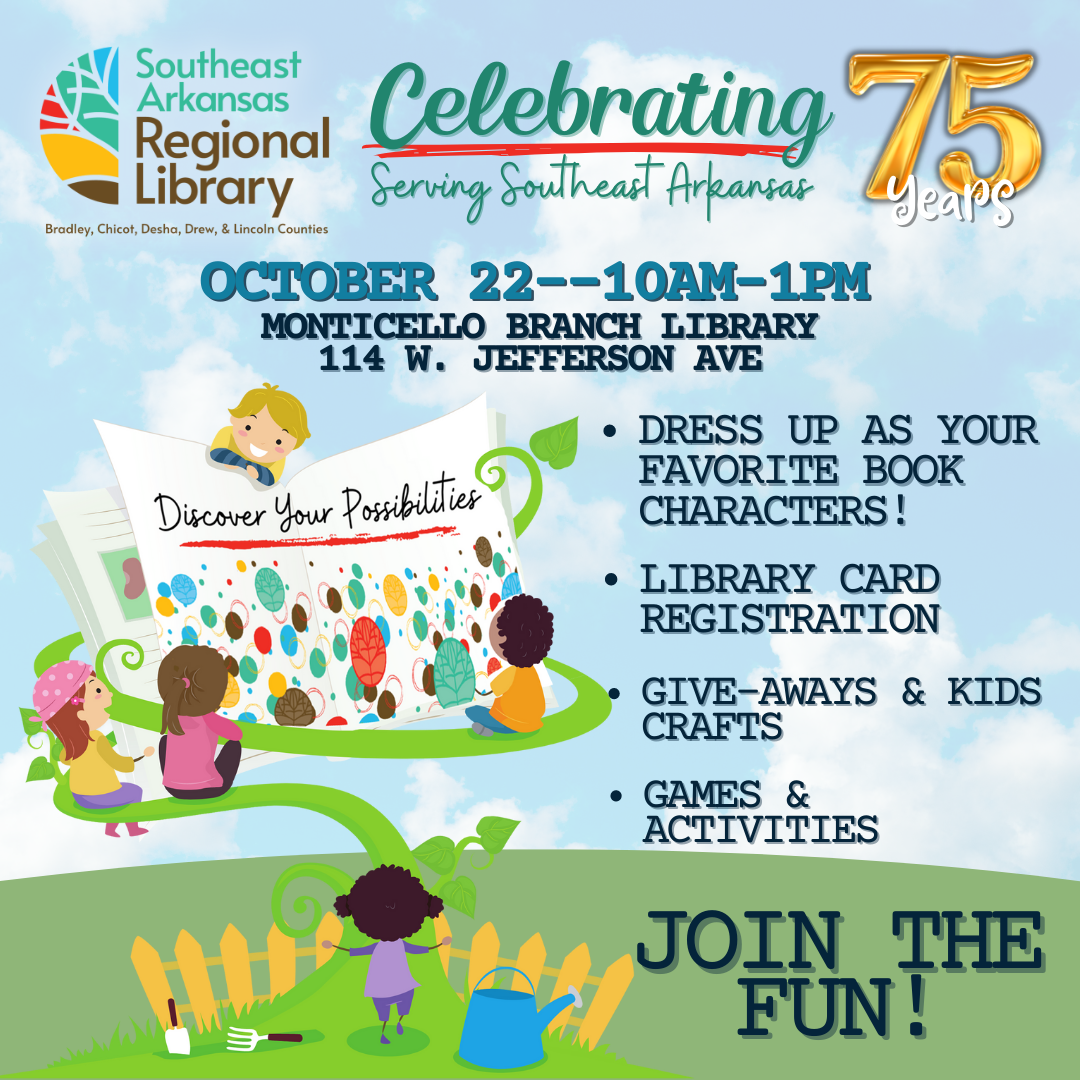 Image of flyer for 75th Anniversary Celebration for SEARLibrary