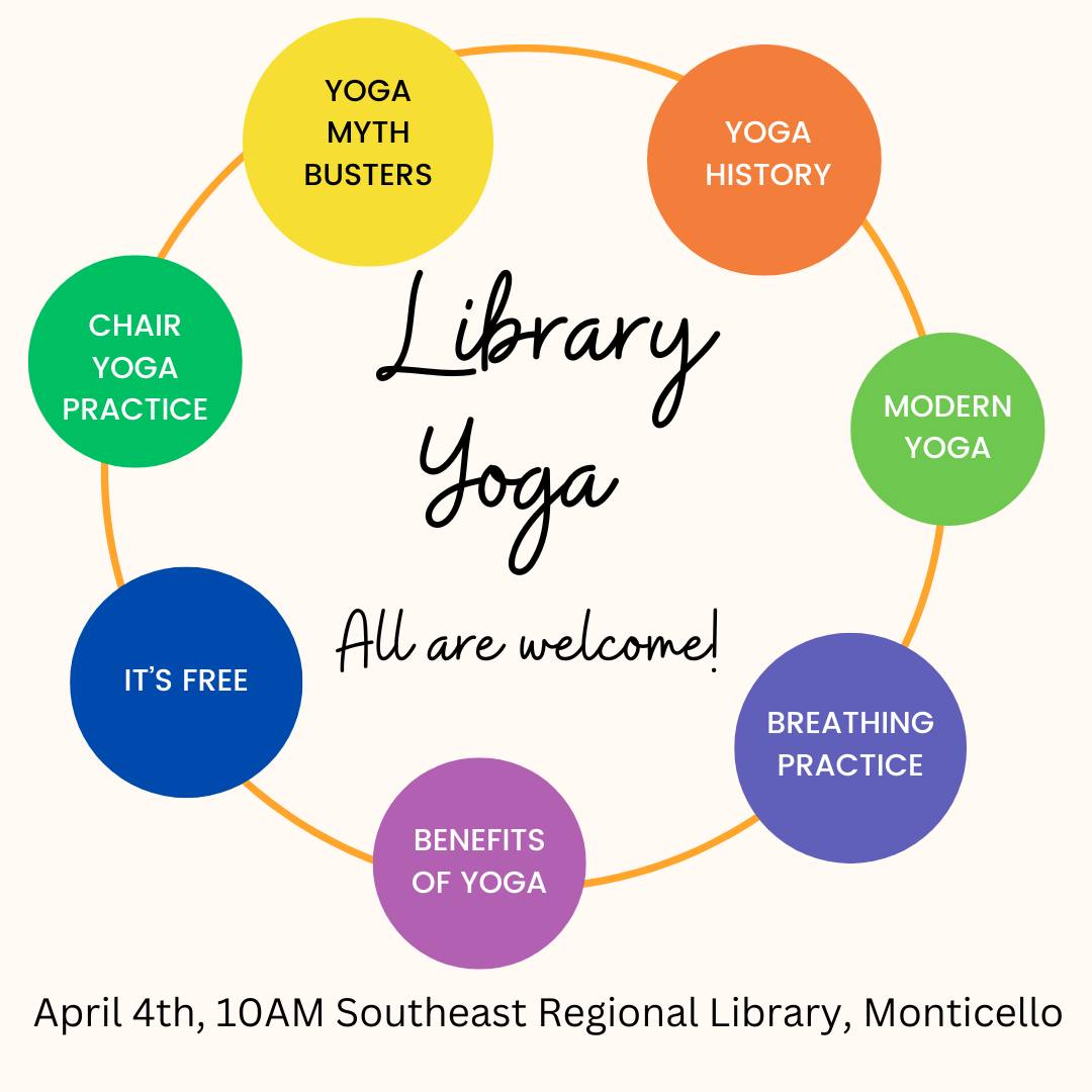 Image of flyer for library yoga