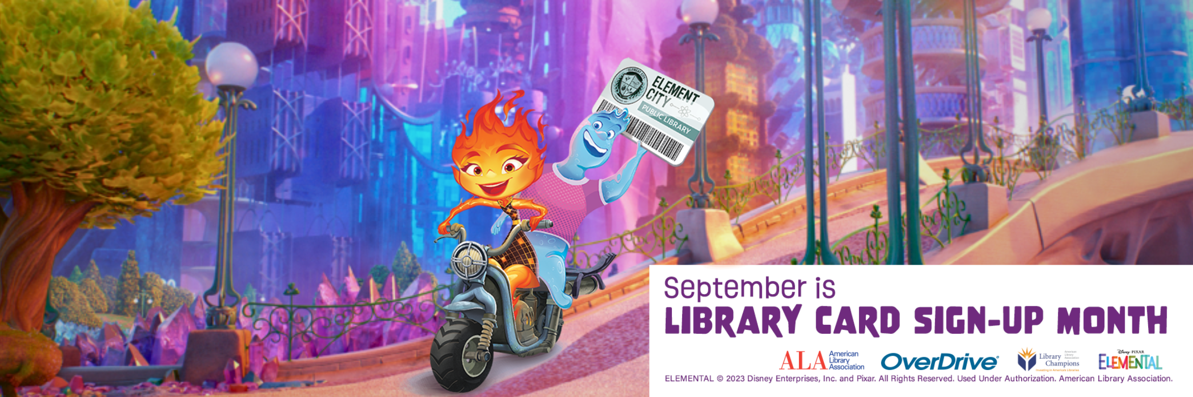 Image of banner for library card sign up month