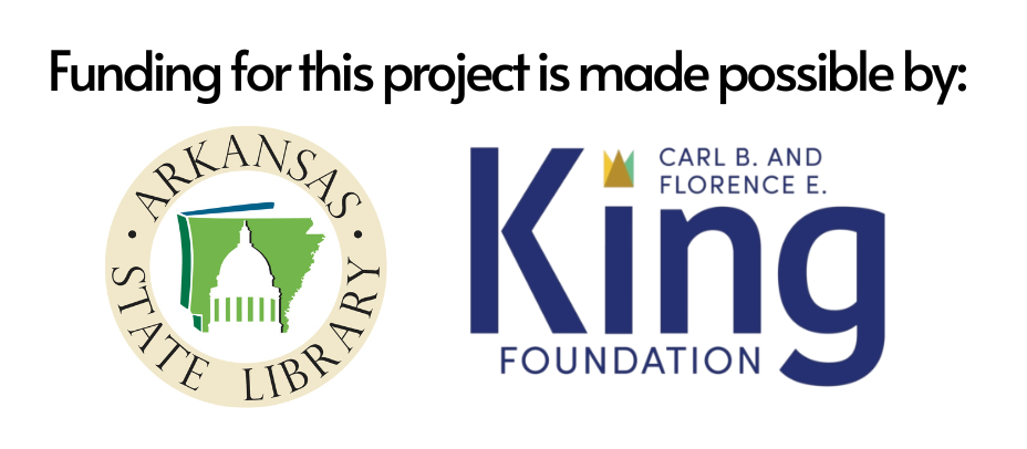 image of arkansas state library and king foundation logos