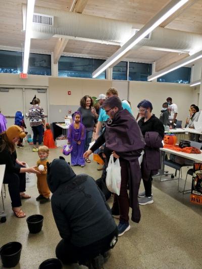 Image of kids trick or treating