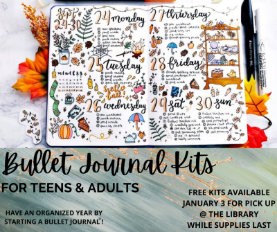 Custom bullet journal with text Bullet Journal kits for teens and adults.
