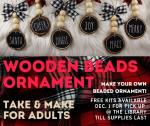 Wooden Bead Ornament Take & Make kit at Star City Library