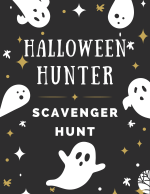 Halloween Hunter Scavenger Hunt with Ghosts