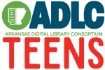 Logo for Arkansas Digital Library Consortium Teen e-materials.