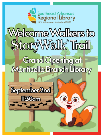 Image of flyer for Grand Opening of StoryWalk®