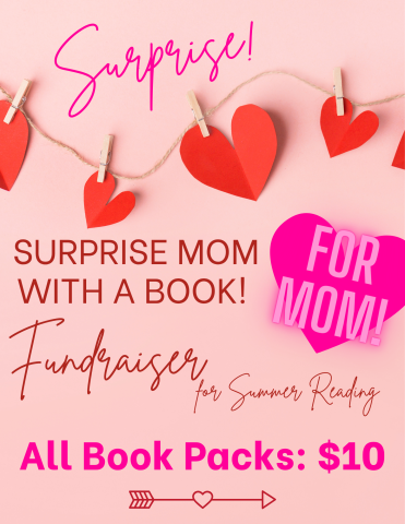 Advertisement for Surprise Mom with a Book Fundraiser