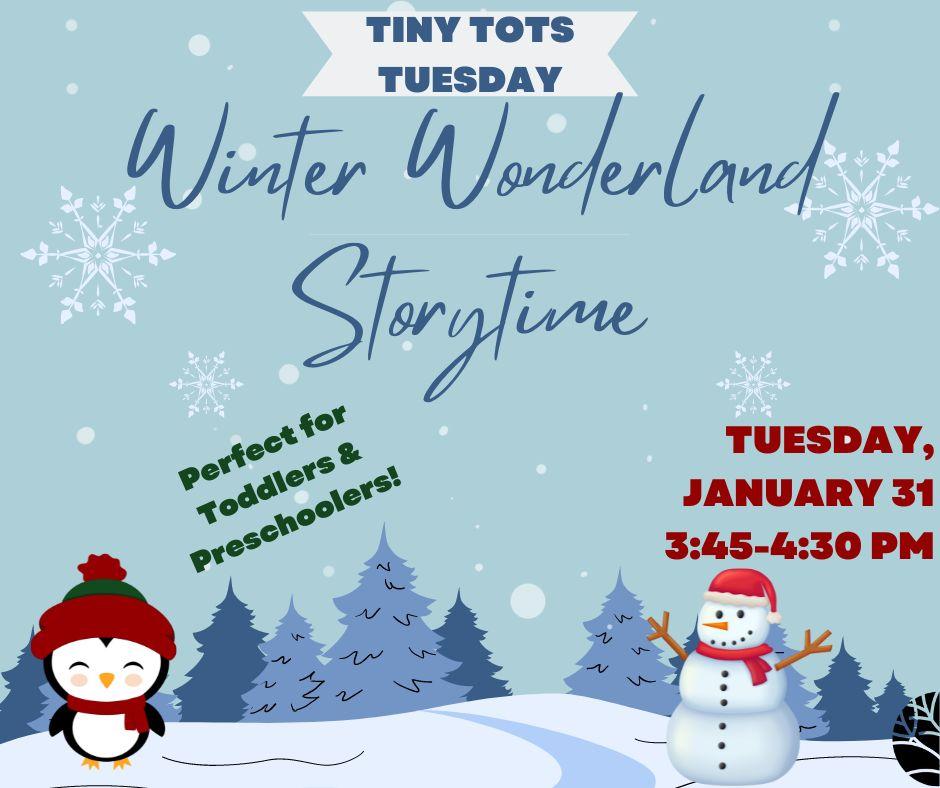 Tiny Tots Tuesday with penguin and snowman