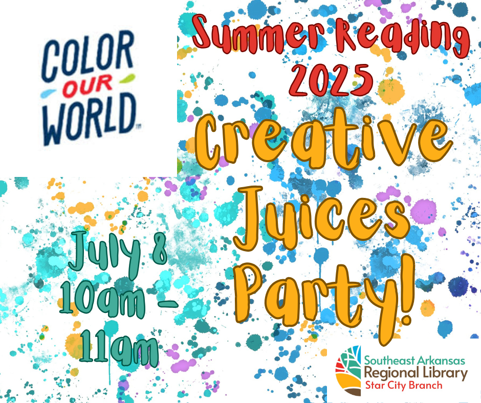 Advertisement with different-colored paint splatters