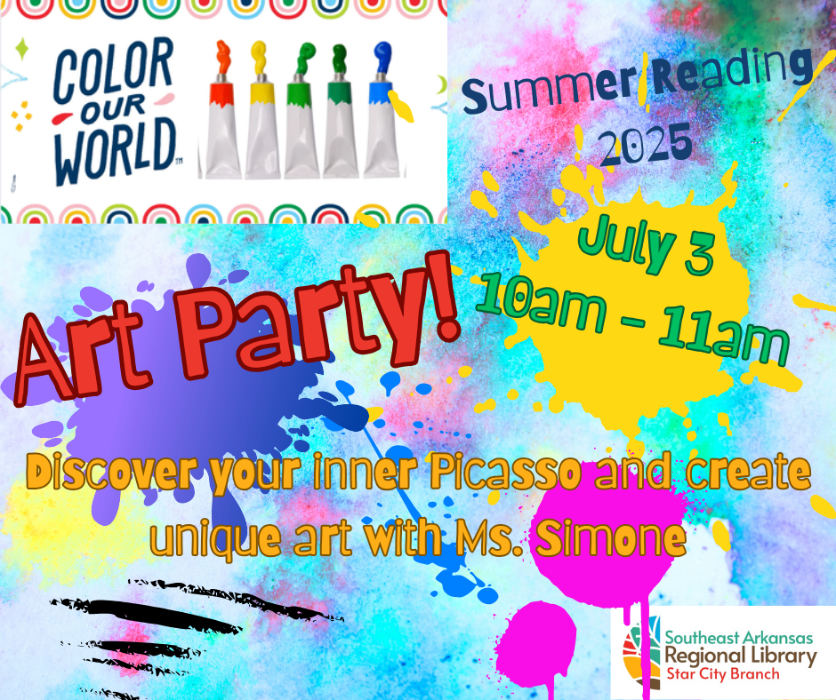 Advertisement with different-colored paint splatters