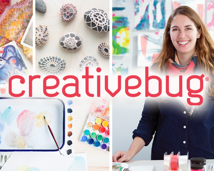 image and logo for Creativebug online arts and craft classes