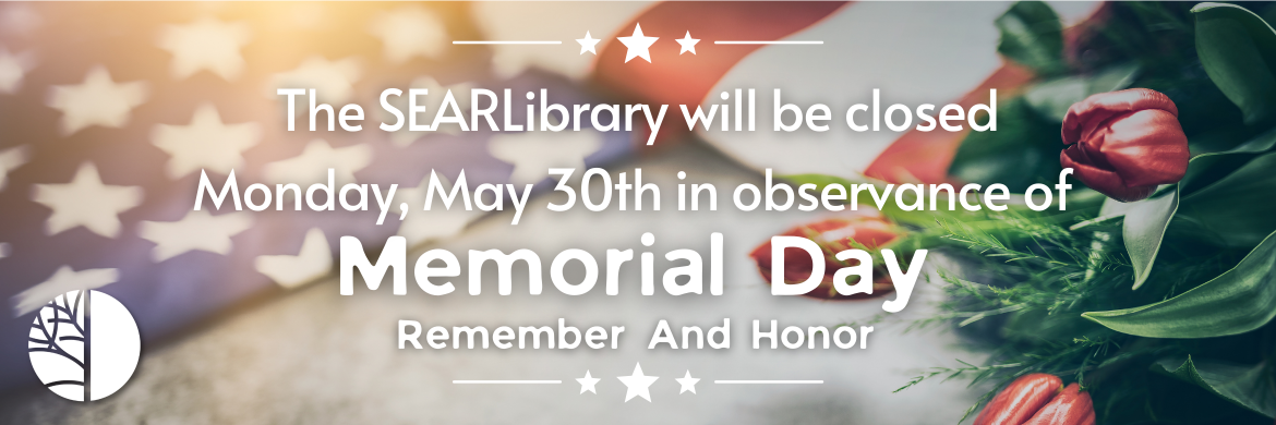 Flyer for Libraries Closed on Memorial Day