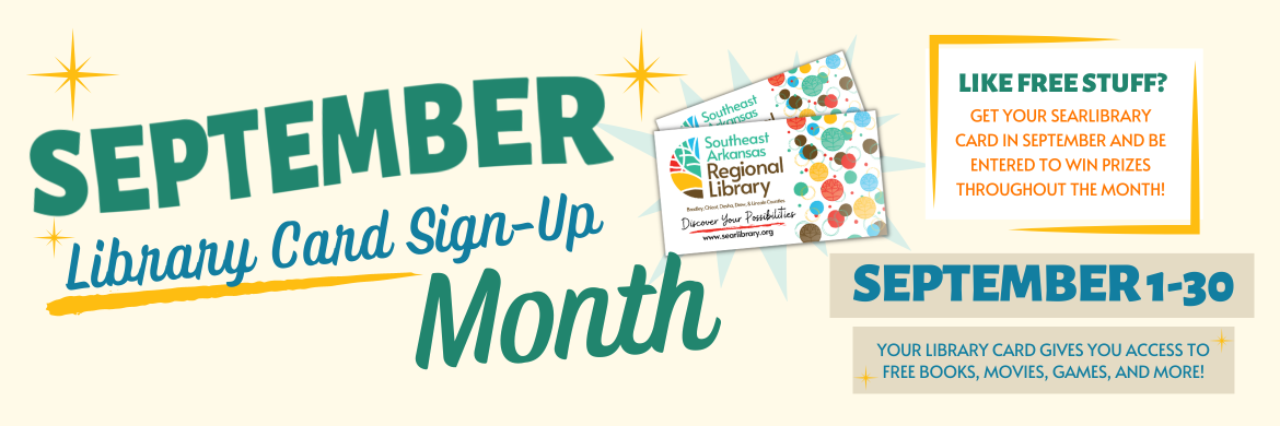 Banner for Library Card Sign-up Month